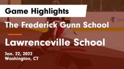 The Frederick Gunn School vs Lawrenceville School Game Highlights - Jan. 22, 2022