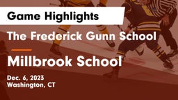 The Frederick Gunn School vs Millbrook School Game Highlights - Dec. 6, 2023
