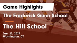 The Frederick Gunn School vs The Hill School Game Highlights - Jan. 22, 2024