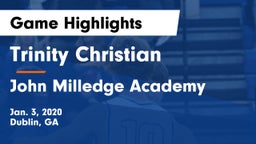 Trinity Christian  vs John Milledge Academy  Game Highlights - Jan. 3, 2020