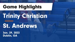 Trinity Christian  vs St. Andrews  Game Highlights - Jan. 29, 2022