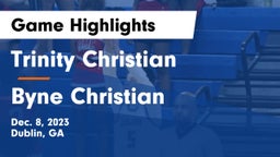 Trinity Christian  vs Byne Christian Game Highlights - Dec. 8, 2023