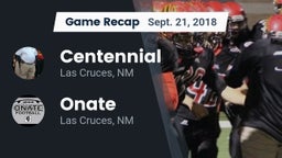 Recap: Centennial  vs. Onate  2018