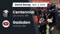 Recap: Centennial  vs. Gadsden  2018