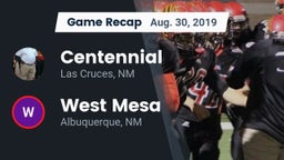 Recap: Centennial  vs. West Mesa  2019