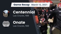 Recap: Centennial  vs. Onate  2021