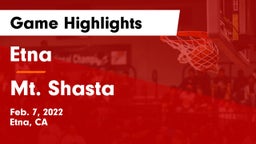 Etna  vs Mt. Shasta Game Highlights - Feb. 7, 2022