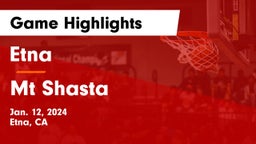 Etna  vs Mt Shasta  Game Highlights - Jan. 12, 2024