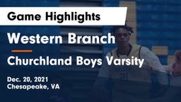 Western Branch  vs Churchland Boys Varsity Game Highlights - Dec. 20, 2021