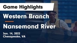 Western Branch  vs Nansemond River  Game Highlights - Jan. 14, 2022