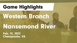 Western Branch  vs Nansemond River  Game Highlights - Feb. 15, 2022