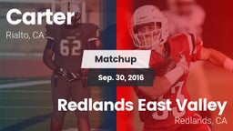 Matchup: Carter High vs. Redlands East Valley  2015