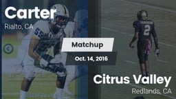 Matchup: Carter High vs. Citrus Valley 2015