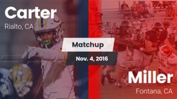 Matchup: Carter High vs. Miller  2016