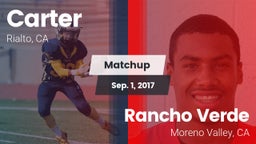 Matchup: Carter High vs. Rancho Verde  2017