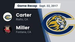 Recap: Carter  vs. Miller  2017