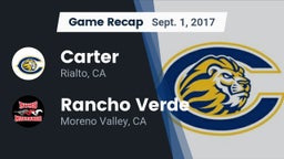 Recap: Carter  vs. Rancho Verde  2017