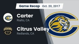 Recap: Carter  vs. Citrus Valley  2017