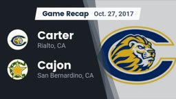 Recap: Carter  vs. Cajon  2017
