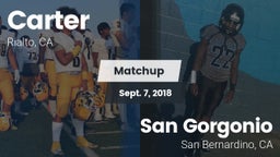 Matchup: Carter High vs. San Gorgonio  2018