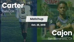 Matchup: Carter High vs. Cajon  2018