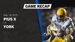 Recap: Pius X  vs. York  2015