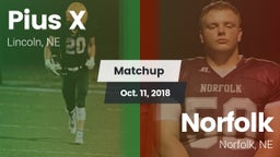 Matchup: Pius X  vs. Norfolk  2018
