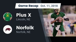 Recap: Pius X  vs. Norfolk  2018
