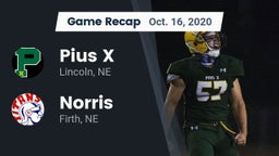 Recap: Pius X  vs. Norris  2020