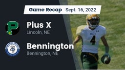 Recap: Pius X  vs. Bennington  2022