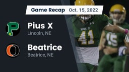 Recap: Pius X  vs. Beatrice  2022