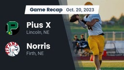 Recap: Pius X  vs. Norris  2023