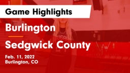 Burlington  vs Sedgwick County  Game Highlights - Feb. 11, 2022