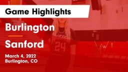Burlington  vs Sanford  Game Highlights - March 4, 2022