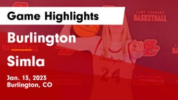 Burlington  vs Simla  Game Highlights - Jan. 13, 2023