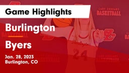 Burlington  vs Byers  Game Highlights - Jan. 28, 2023