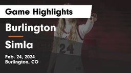 Burlington  vs Simla  Game Highlights - Feb. 24, 2024