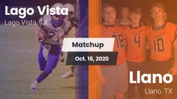 Matchup: Lago Vista High vs. Llano  2020