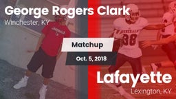 Matchup: George Rogers Clark vs. Lafayette  2018