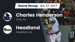 Recap: Charles Henderson  vs. Headland  2017