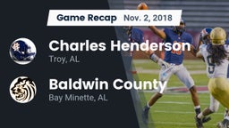 Recap: Charles Henderson  vs. Baldwin County  2018