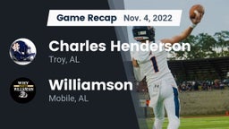 Recap: Charles Henderson  vs. Williamson  2022