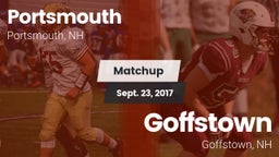 Matchup: Portsmouth High vs. Goffstown  2017