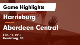 Harrisburg  vs Aberdeen Central  Game Highlights - Feb. 17, 2018