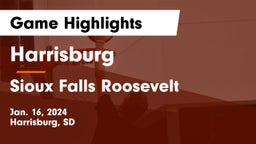 Harrisburg  vs Sioux Falls Roosevelt  Game Highlights - Jan. 16, 2024