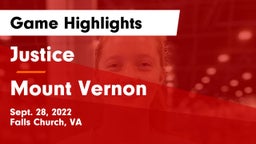 Justice  vs Mount Vernon   Game Highlights - Sept. 28, 2022