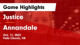 Justice  vs Annandale  Game Highlights - Oct. 11, 2022