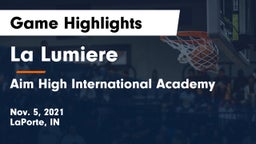La Lumiere  vs Aim High International Academy Game Highlights - Nov. 5, 2021
