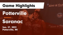 Potterville  vs Saranac  Game Highlights - Jan. 27, 2022