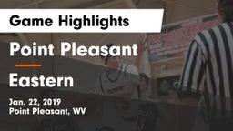 Point Pleasant  vs Eastern Game Highlights - Jan. 22, 2019